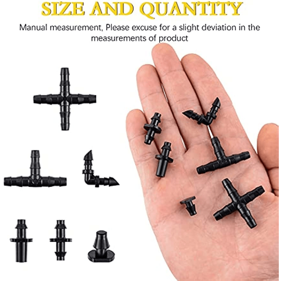 280pcs Garden Irrigation Fittings Kit Tubing Connectors Valves Nozzle Perfect