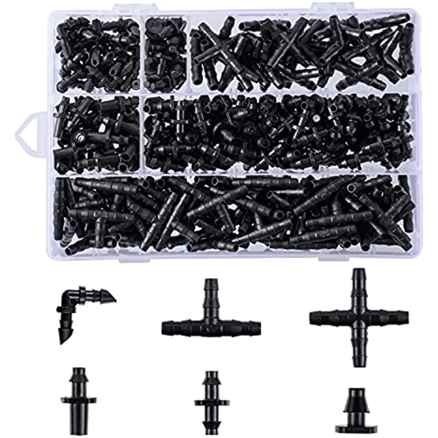 280pcs Garden Irrigation Fittings Kit Tubing Connectors Valves Nozzle Perfect