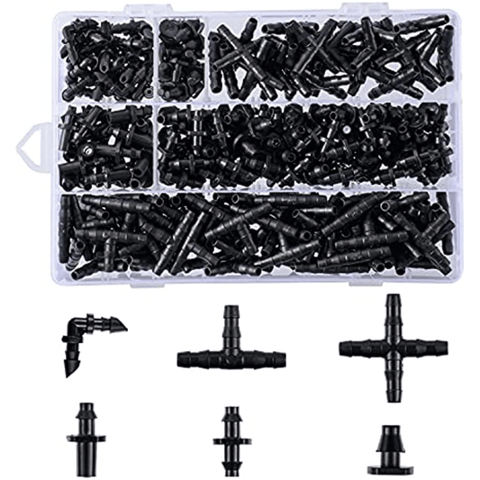 280pcs Garden Irrigation Fittings Kit Tubing Connectors Valves Nozzle Perfect