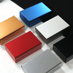 Portable Aluminum Cigarette Case for Men, Holds 20 Pack, Slide Cover Design
