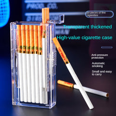 Transparent Automatic Cigarette Box Two In One Capacity Of 20 Cigarettes
