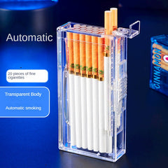 Transparent Automatic Cigarette Box Two In One Capacity Of 20 Cigarettes