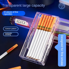 Transparent Automatic Cigarette Box Two In One Capacity Of 20 Cigarettes