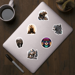 500pcs Bear Stickers Pack Animals Cartoon Decals Graffiti Vinyl Sticker