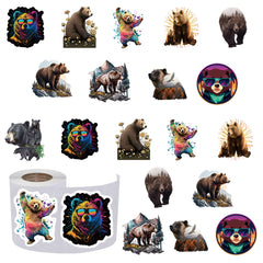 500pcs Bear Stickers Pack Animals Cartoon Decals Graffiti Vinyl Sticker