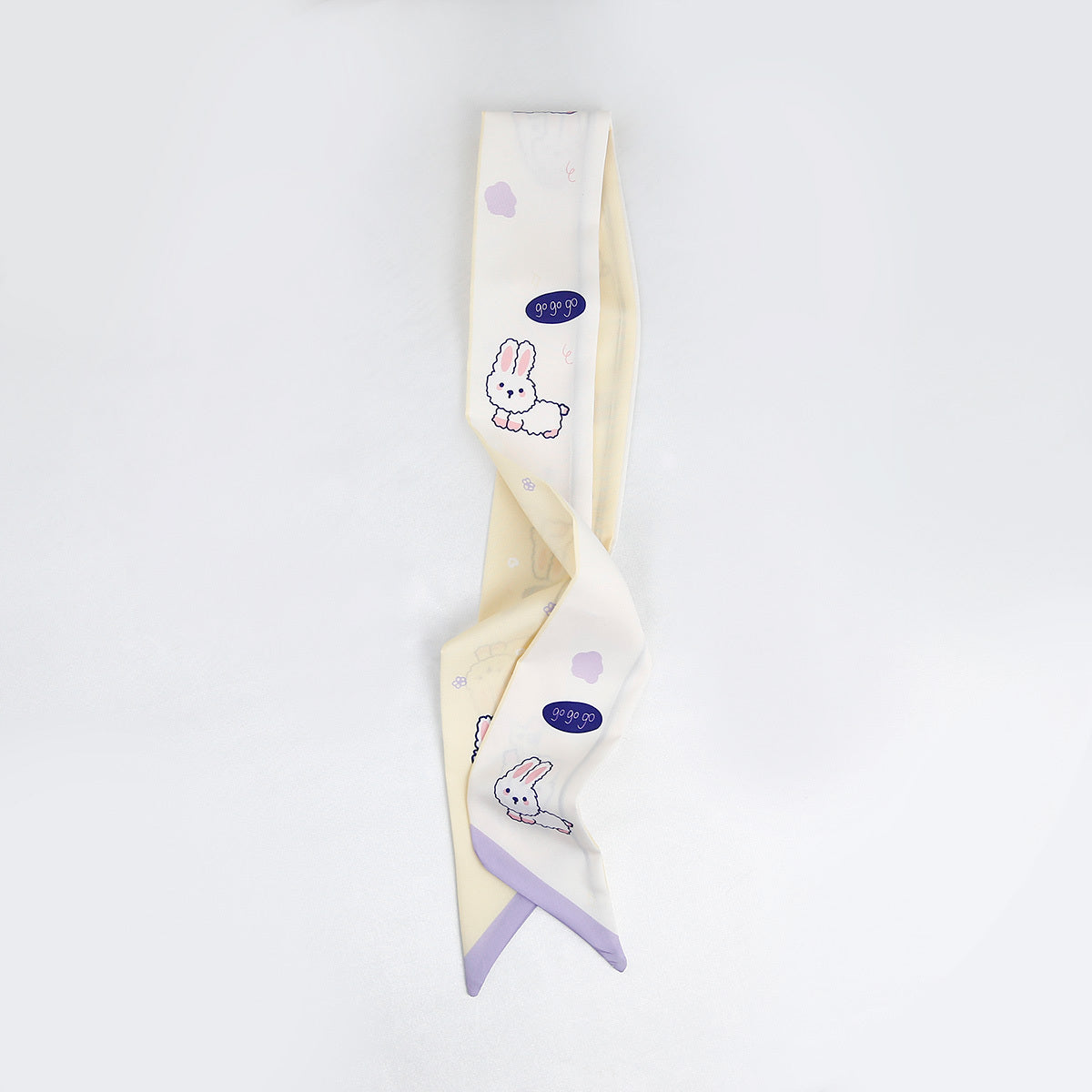 Silky Hair Ribbon Scarf Twilly Satin Neckerchief