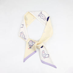 Silky Hair Ribbon Scarf Twilly Satin Neckerchief