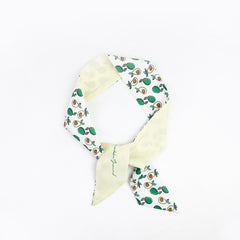 Silky Hair Ribbon Scarf Twilly Satin Neckerchief