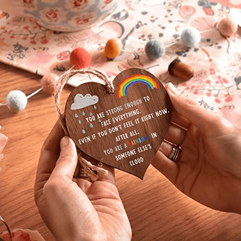Rainbow Keyworker Cheer Up Inspirational Women's Necklace
