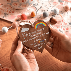 Rainbow Keyworker Cheer Up Inspirational Women's Necklace