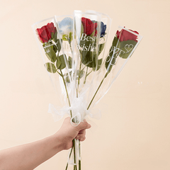 50pcs Transparent Flower Packaging Bag - Tanabata Bouquet Material