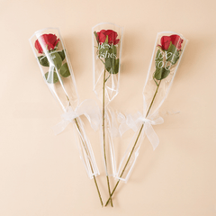 50pcs Transparent Flower Packaging Bag - Tanabata Bouquet Material