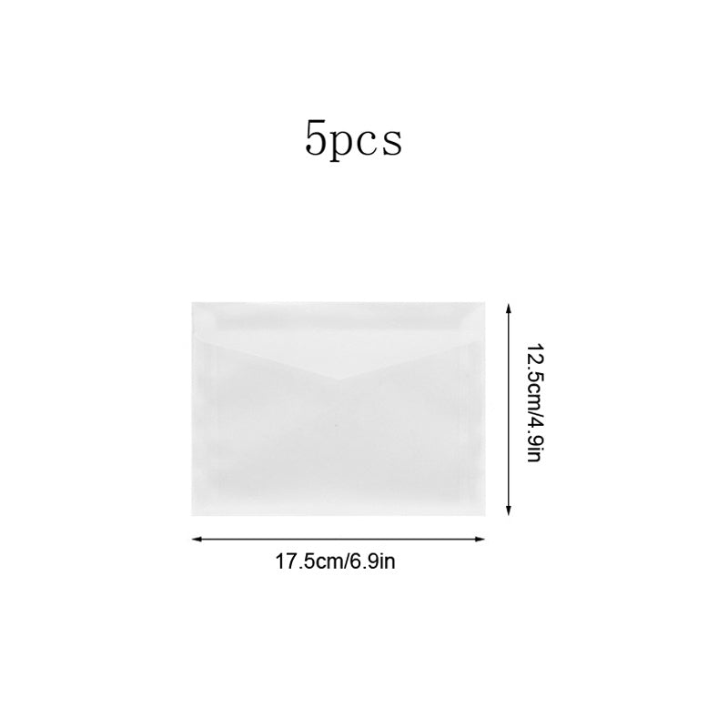 5PCS Western Style Sulfuric Acid Paper Envelope for Business Invitation