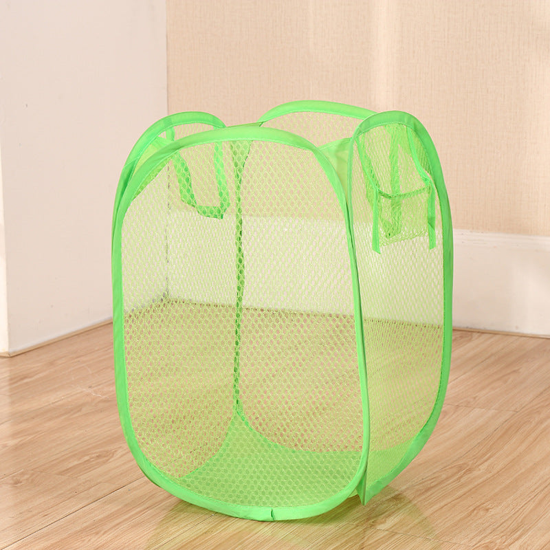Folding Mesh Laundry Basket Large Capacity Lightweight Clothes Storage