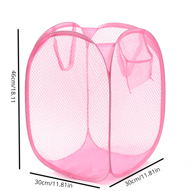Folding Mesh Laundry Basket Large Capacity Lightweight Clothes Storage