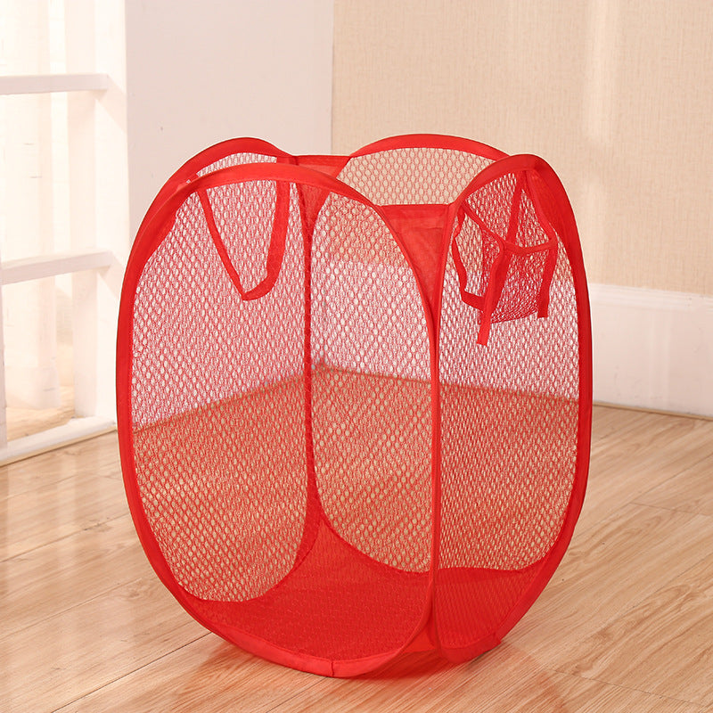 Folding Mesh Laundry Basket Large Capacity Lightweight Clothes Storage