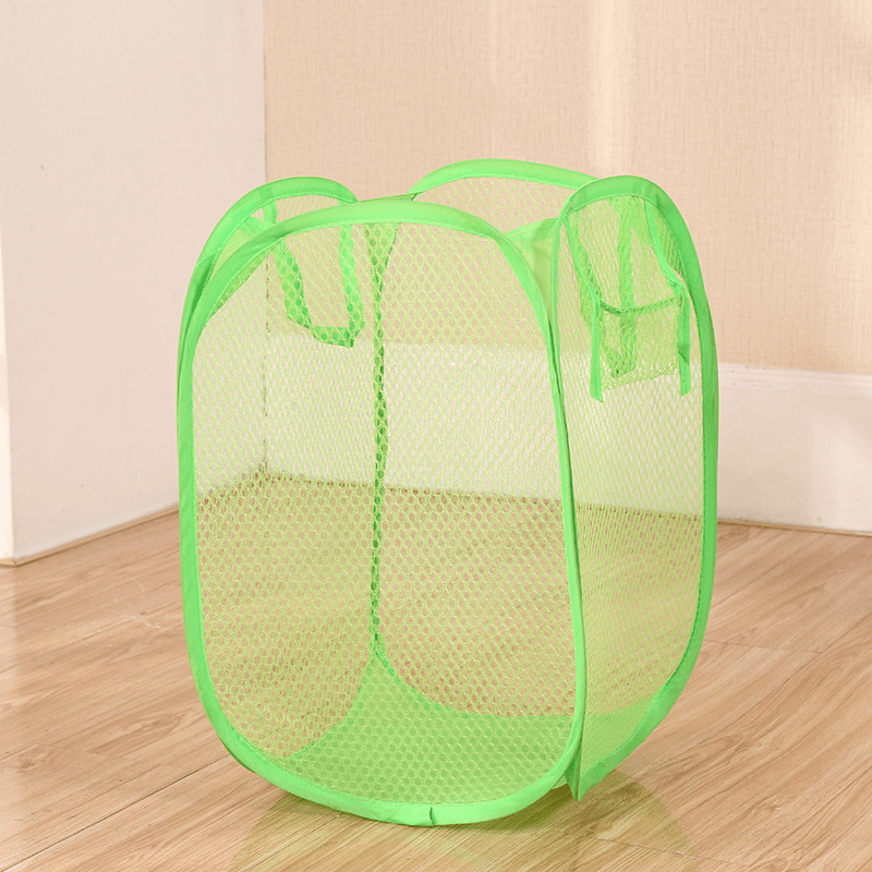Folding Mesh Laundry Basket Large Capacity Lightweight Clothes Storage