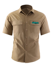 Letter Print Men s Casual Short Sleeve Cargo Shirt