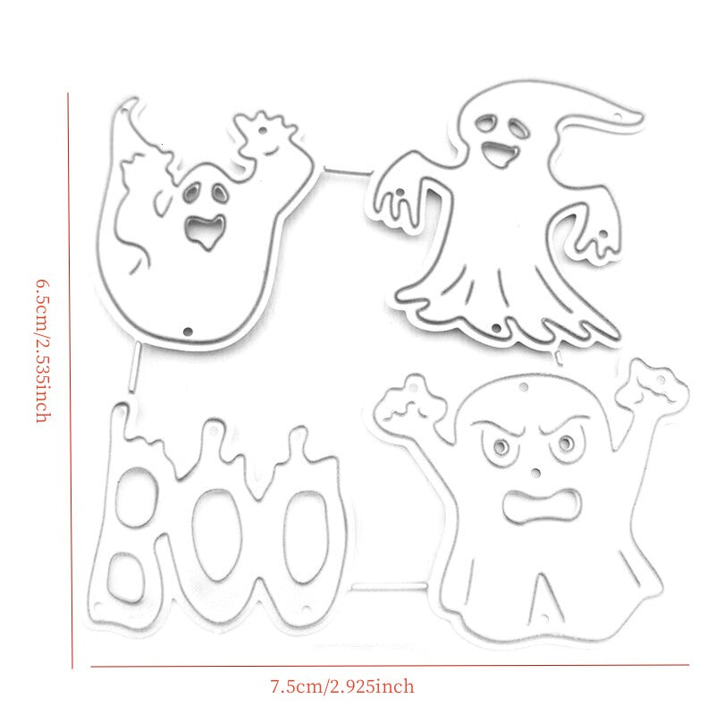 1pc Halloween Ghost Metal Cutting Dies Stencil Scrapbooking DIY Album Embossing