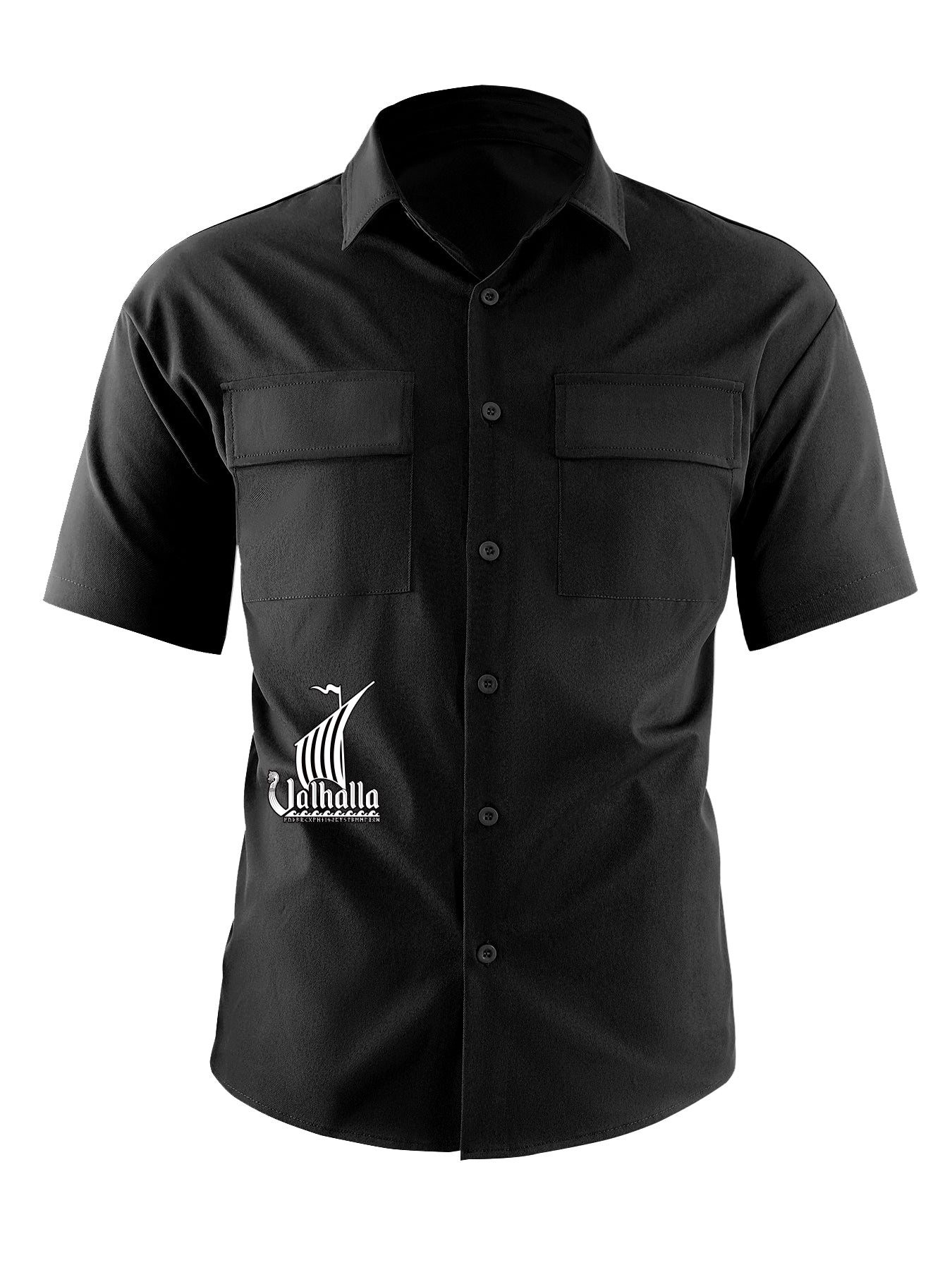 Letter Print Men s Casual Short Sleeve Cargo Shirt