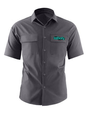 Letter Print Men s Casual Short Sleeve Cargo Shirt