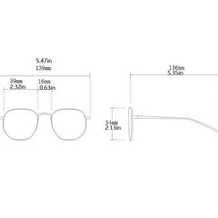 Vintage Square Sunglasses Men UV Protection