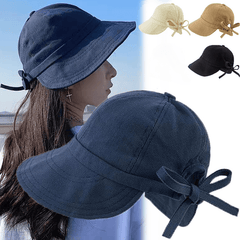 Wide Brim UV Protection Sun Hat Solid Cotton Visors Fisherman Hat