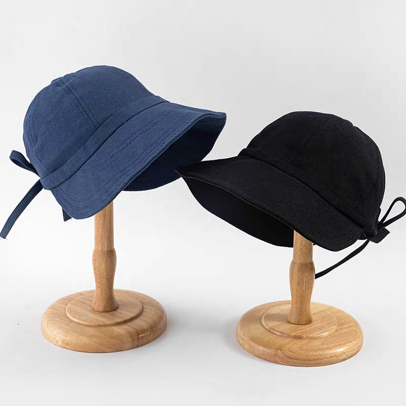 Wide Brim UV Protection Sun Hat Solid Cotton Visors Fisherman Hat
