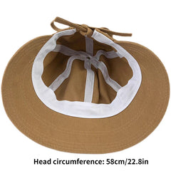 Wide Brim UV Protection Sun Hat Solid Cotton Visors Fisherman Hat