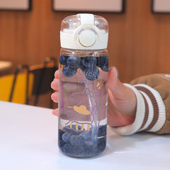 400ml Reusable Plastic Water Bottle with Straw