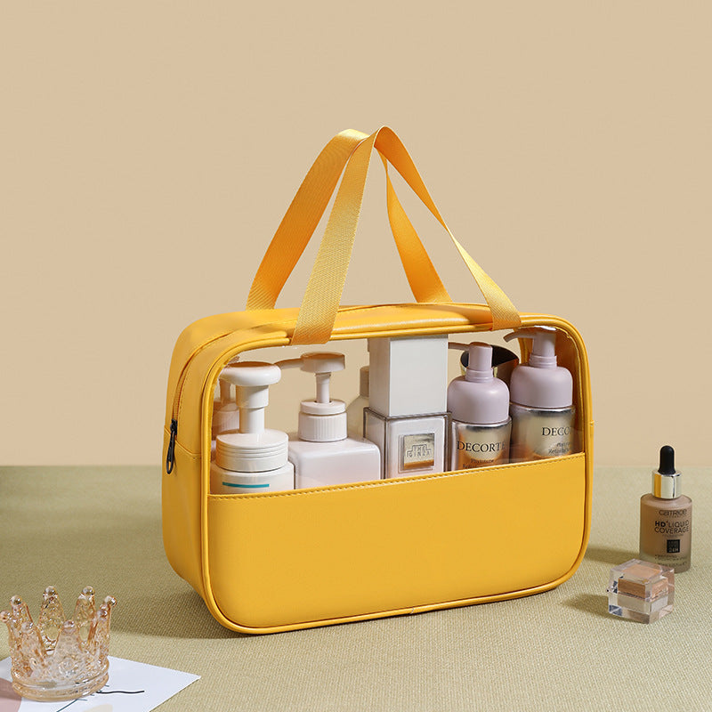 Waterproof Transparent Toiletry Bag Portable Zippered Tote Cosmetic Bag