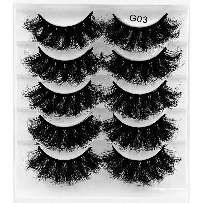 Multilayer Natural Cross Faux Mink Lashes