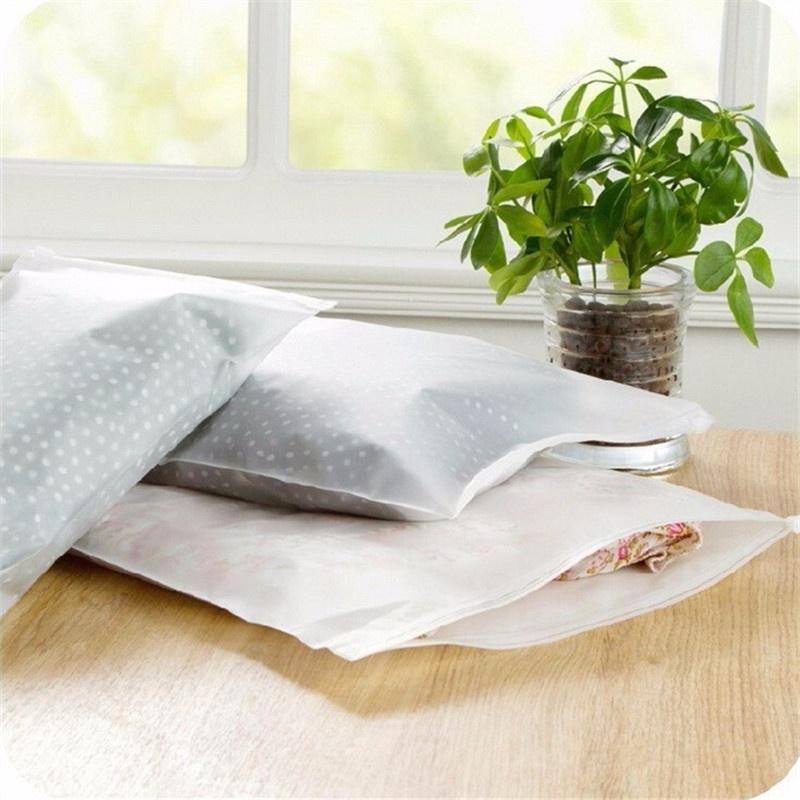 Translucent Travel Clothes Bag Dustproof Pouch Foldable Luggage Bag