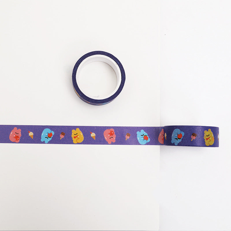 Bear & Paper Tape Journal Decoration Set