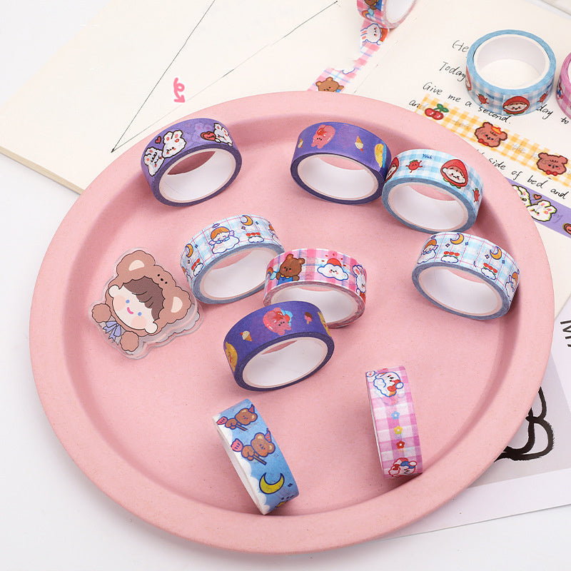 Bear & Paper Tape Journal Decoration Set