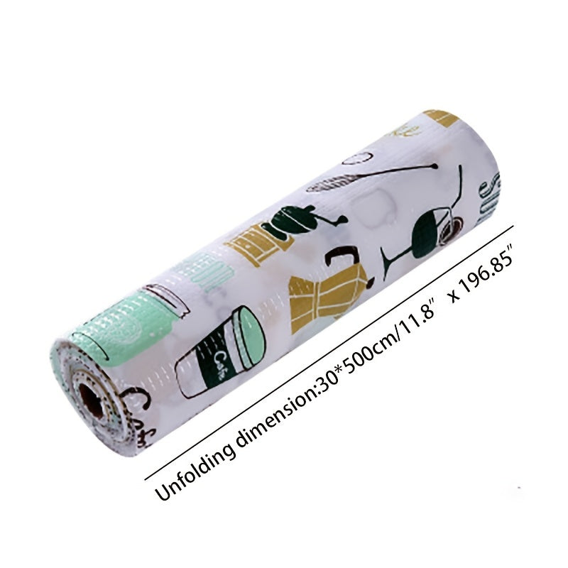 Non Slip Printed Shelf Liners Waterproof Drawer Mat for Refrigerator Freezer Cup