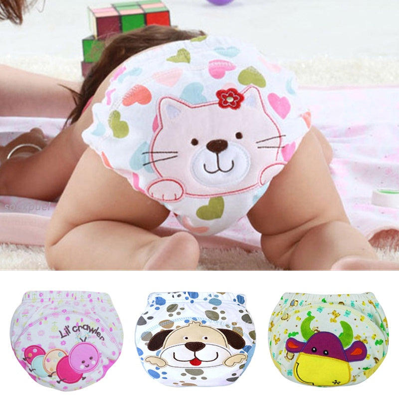 3pcs Baby Cotton Training Pants Underwear Diaper Pants
