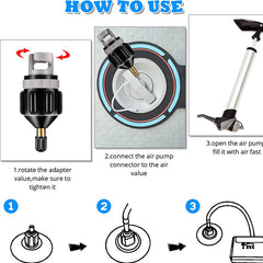 High Pressure Valve Adapter for Surfing and Longboarding