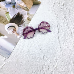 Flower Rimless Sunglasses for Kids UV400 Sun Shades