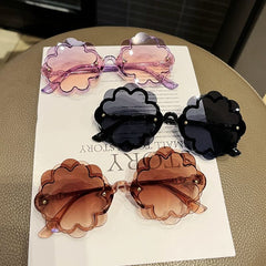 Flower Rimless Sunglasses for Kids UV400 Sun Shades