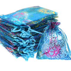 100 Colorful Organza Bags Wedding Favor Drawstring Gift Bags