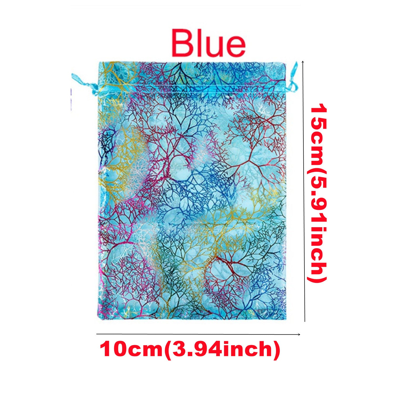 100 Colorful Organza Bags Wedding Favor Drawstring Gift Bags