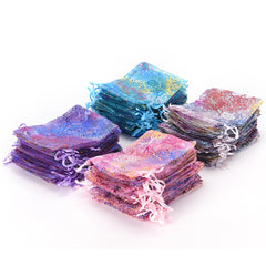 100 Colorful Organza Bags Wedding Favor Drawstring Gift Bags