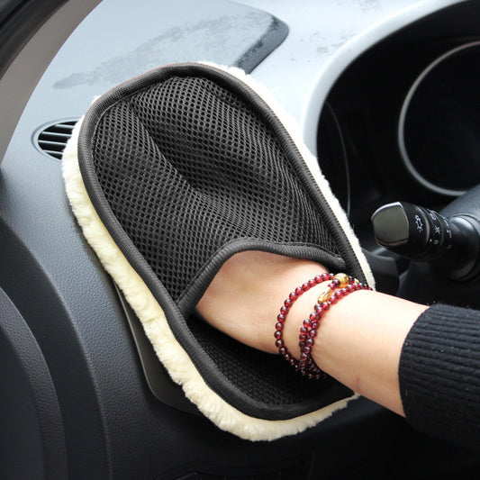 Thick Fleece Lined Car Wash Gloves for Motorcycle Washer