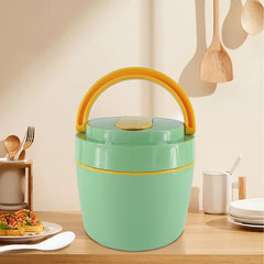 Insulated Double Layer Bento Box - Leakproof & Microwave Safe Lunch Box