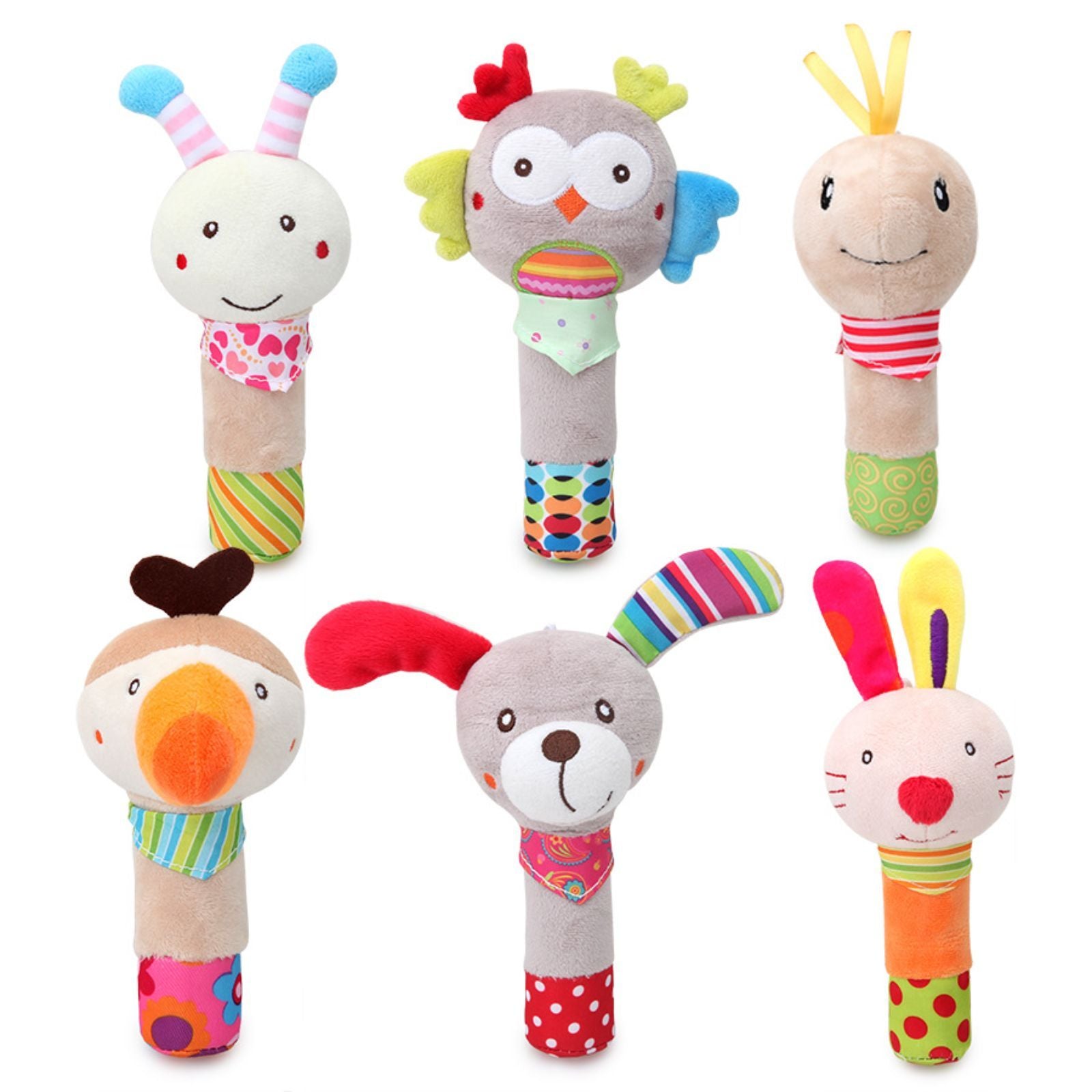 Animal Series Baby Hand Rattle Plush Toy