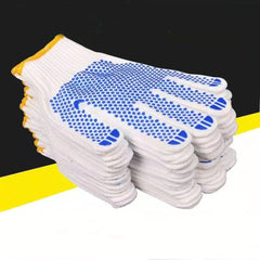 12 Pairs Work Gloves Polyester String Knit Shell Safety Protection