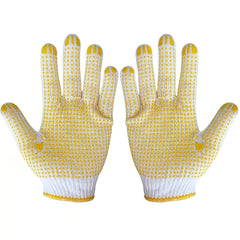 12 Pairs Work Gloves Polyester String Knit Shell Safety Protection