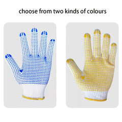 12 Pairs Work Gloves Polyester String Knit Shell Safety Protection
