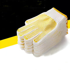 12 Pairs Work Gloves Polyester String Knit Shell Safety Protection